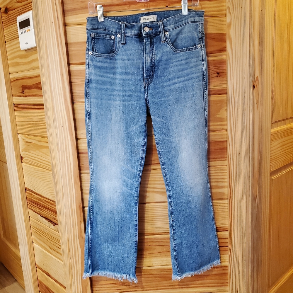 Madewell Cali Demin Boot Jean. Cropped Mini Flare.SZ 30